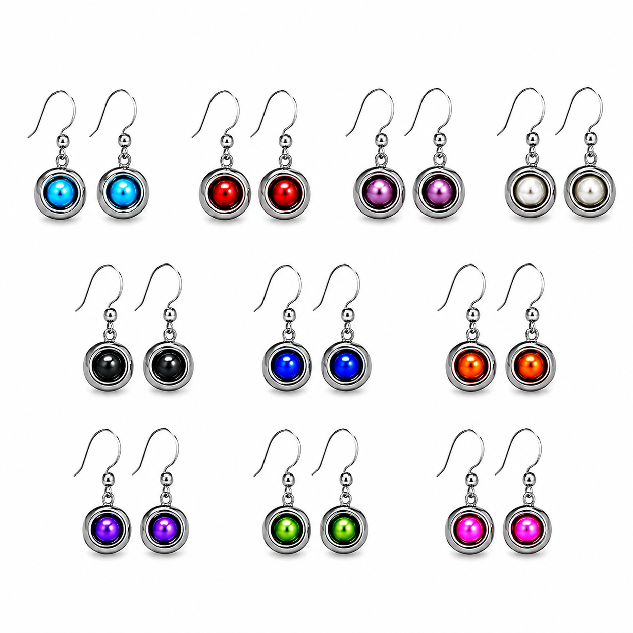 Earrings Iris hanging Caramelle  10 colors.