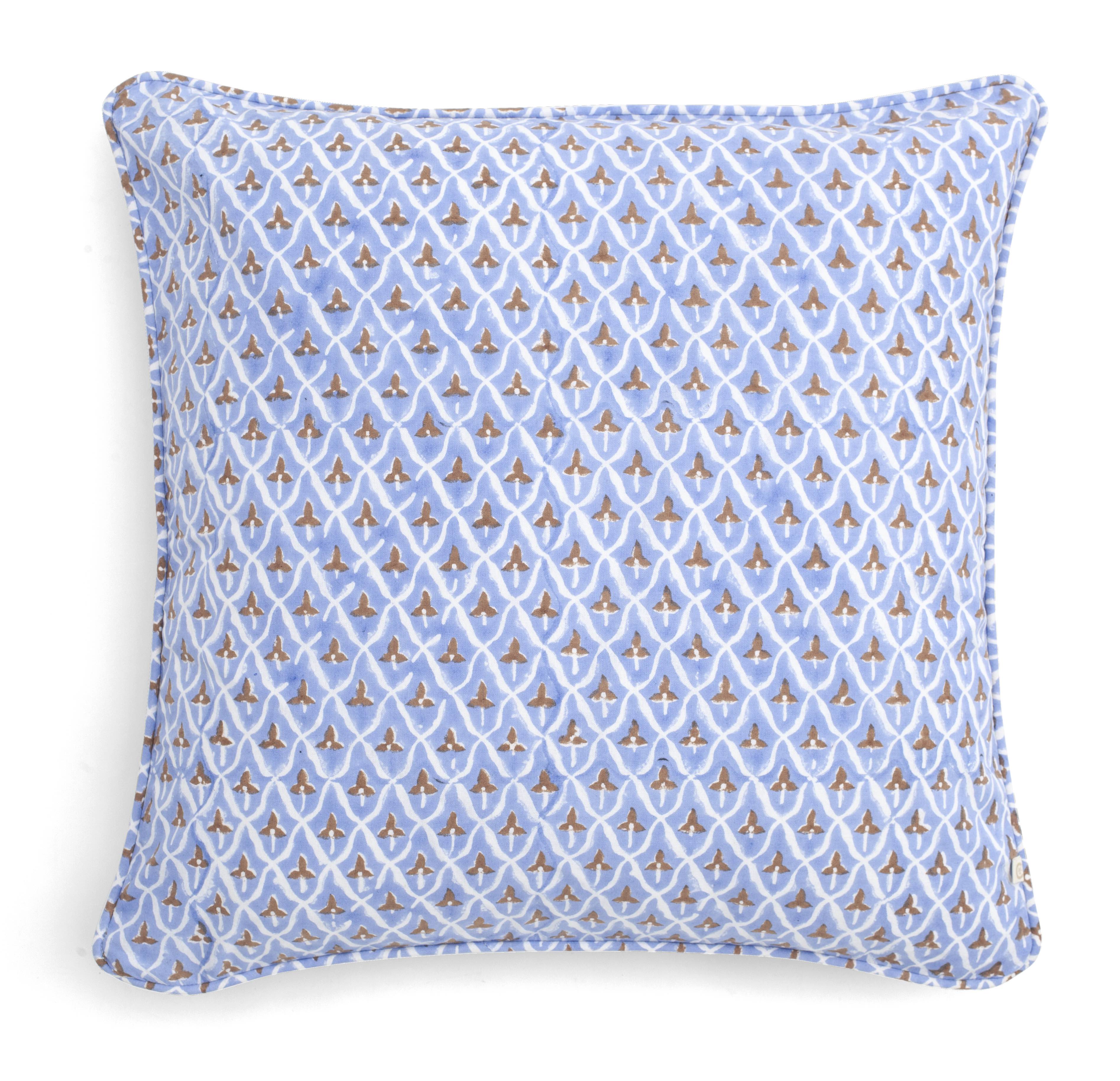 Kuddfodral - TULIP Blue & Brown - Chamois