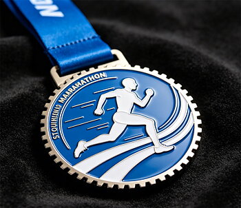 Specialmedalj präglad med emaljfärger