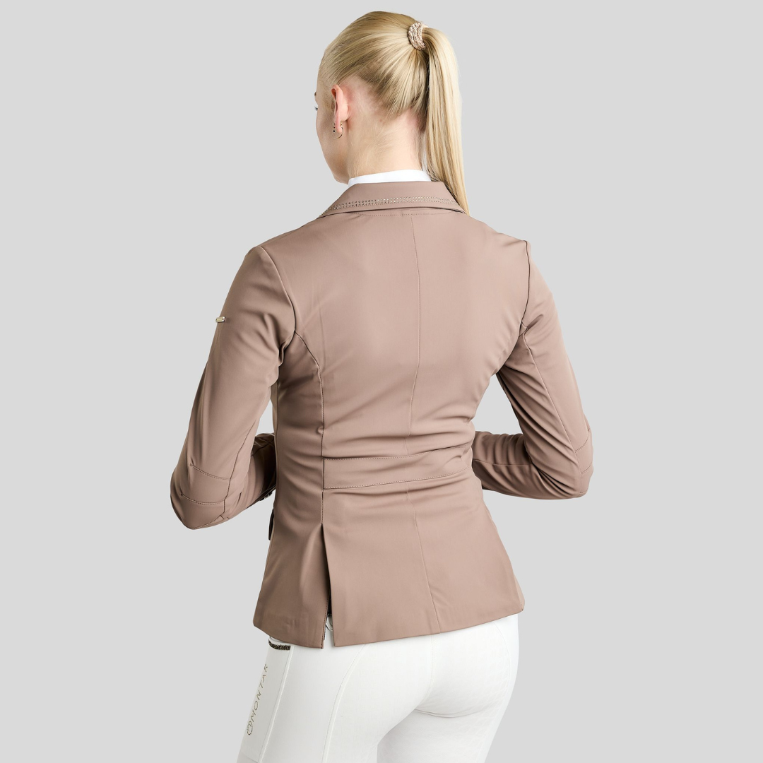 MONTAR MOEVE SOFTSHELL COMPETITION JACKET GOLDEN QUARTZ TAPE CRYSTALS - NOUGAT BROWN - 6