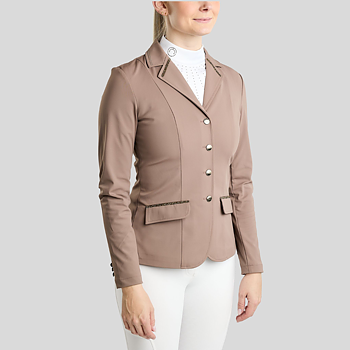 MONTAR MOEVE SOFTSHELL COMPETITION JACKET GOLDEN QUARTZ TAPE CRYSTALS - NOUGAT BROWN