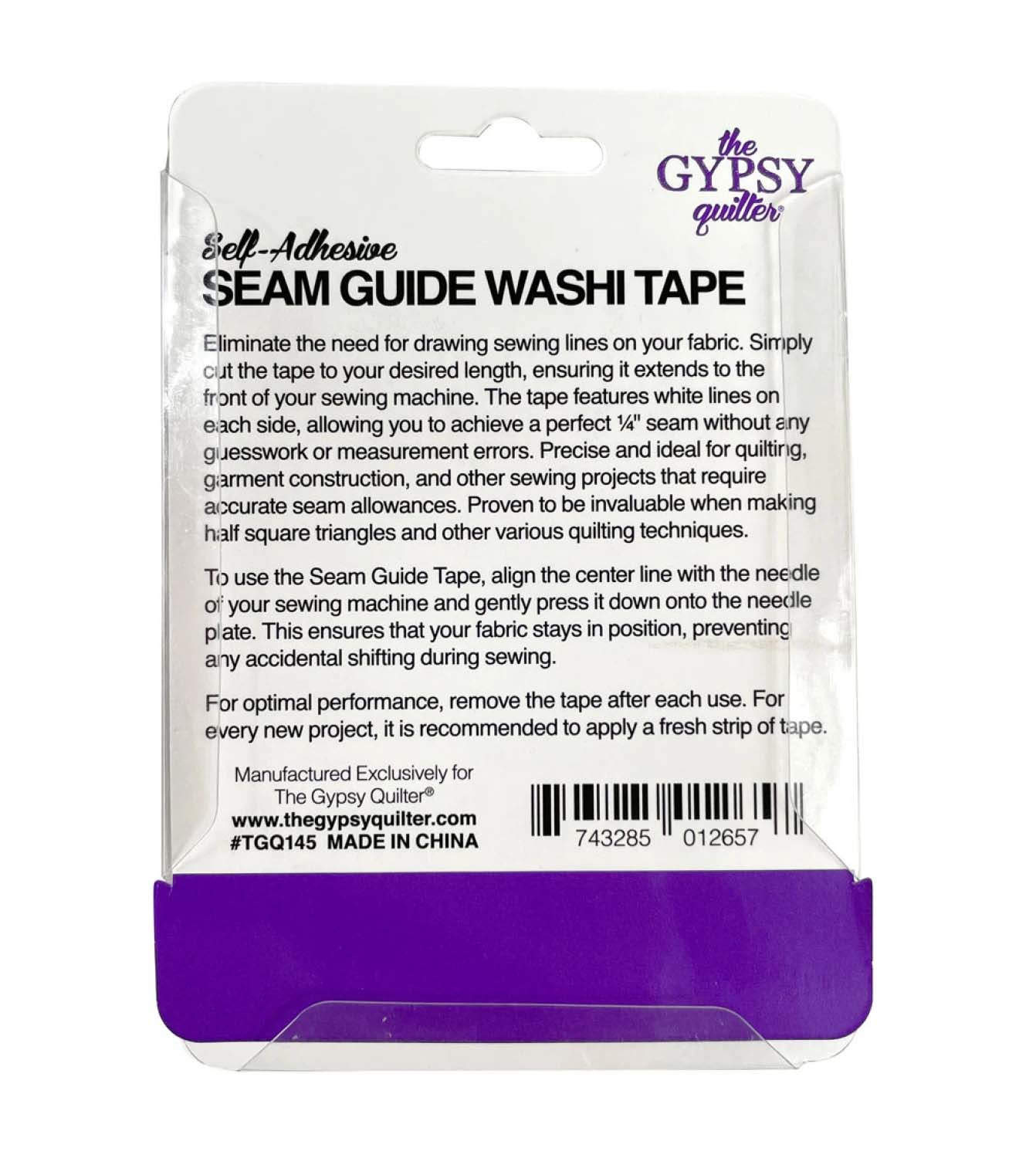 Seam Guide Washi Tape - sömnadstejp - 10 m - 2