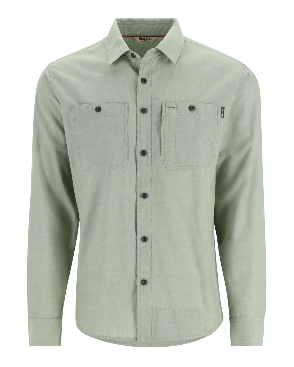 Simms Cutbank Chambray Shirt Field Chambray - Large -