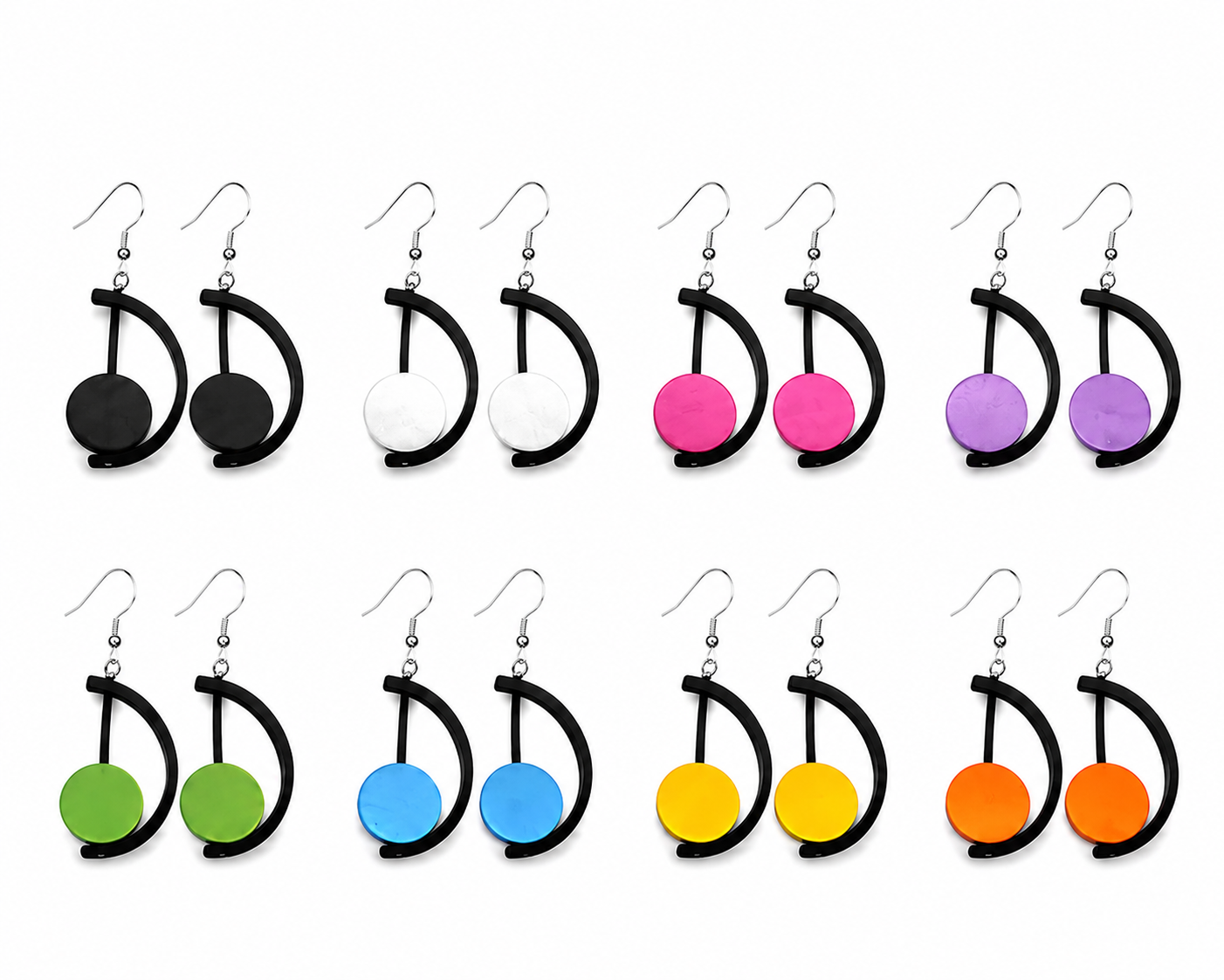Earrings dots different colours 