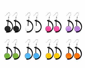 Earrings dots different colours 