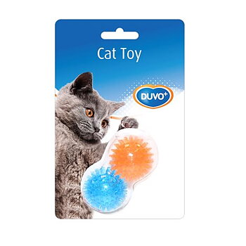 DuvoPlus Kattleksak Hedgehoh Bollar 2-Pack Orange/Blå 