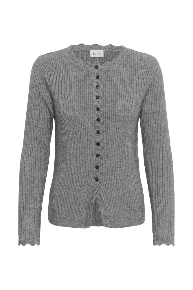 Saint Tropez Tristen Cardigan Mist Grey Melange - 2