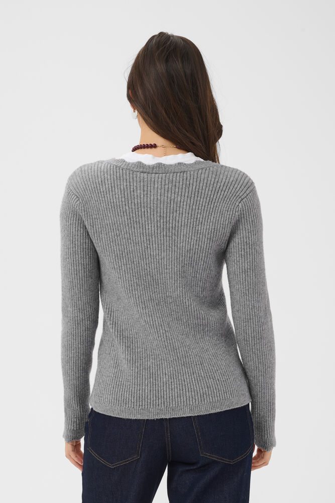 Saint Tropez Tristen Cardigan Mist Grey Melange - 4