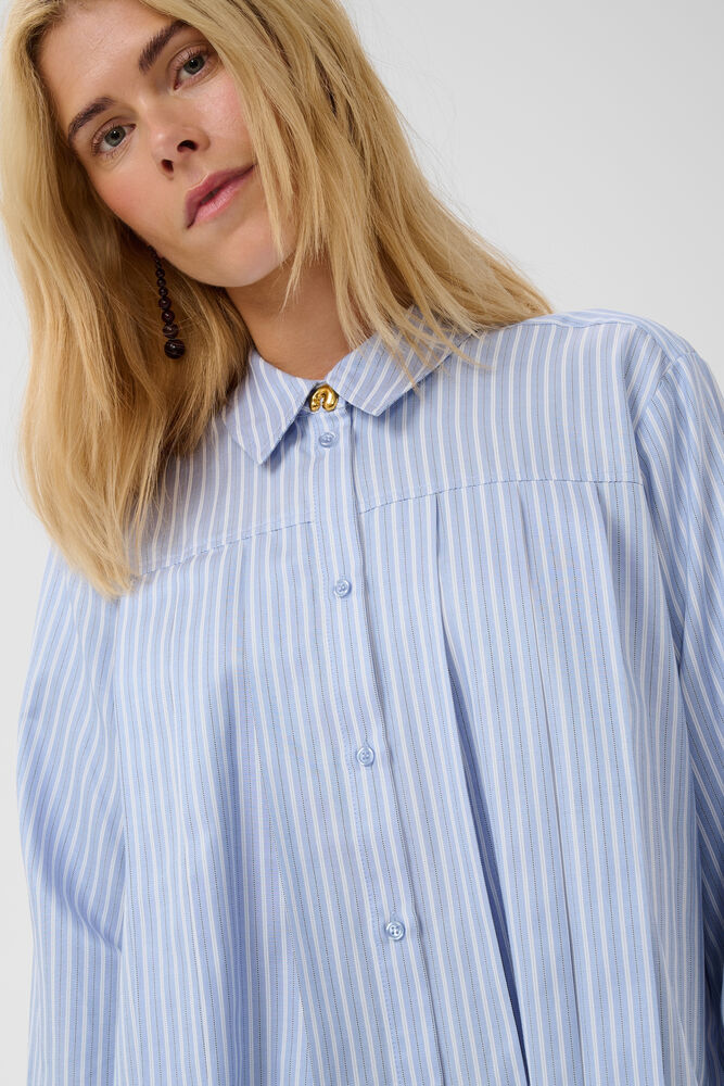 Culture Manga Shirt Blue/White Stripe - 4