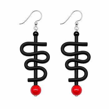 Earrings Kia Rubber red