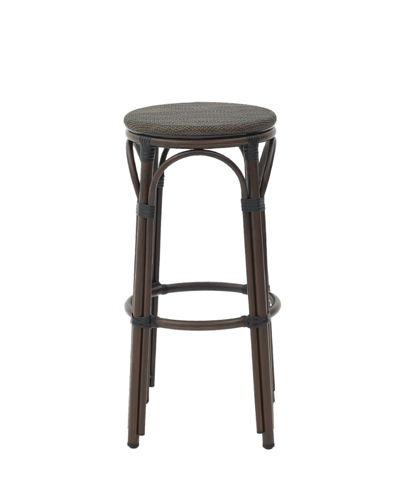 Barpall stapelbar i Aluminium med konstrotting Francesco för utomhusbruk - 3