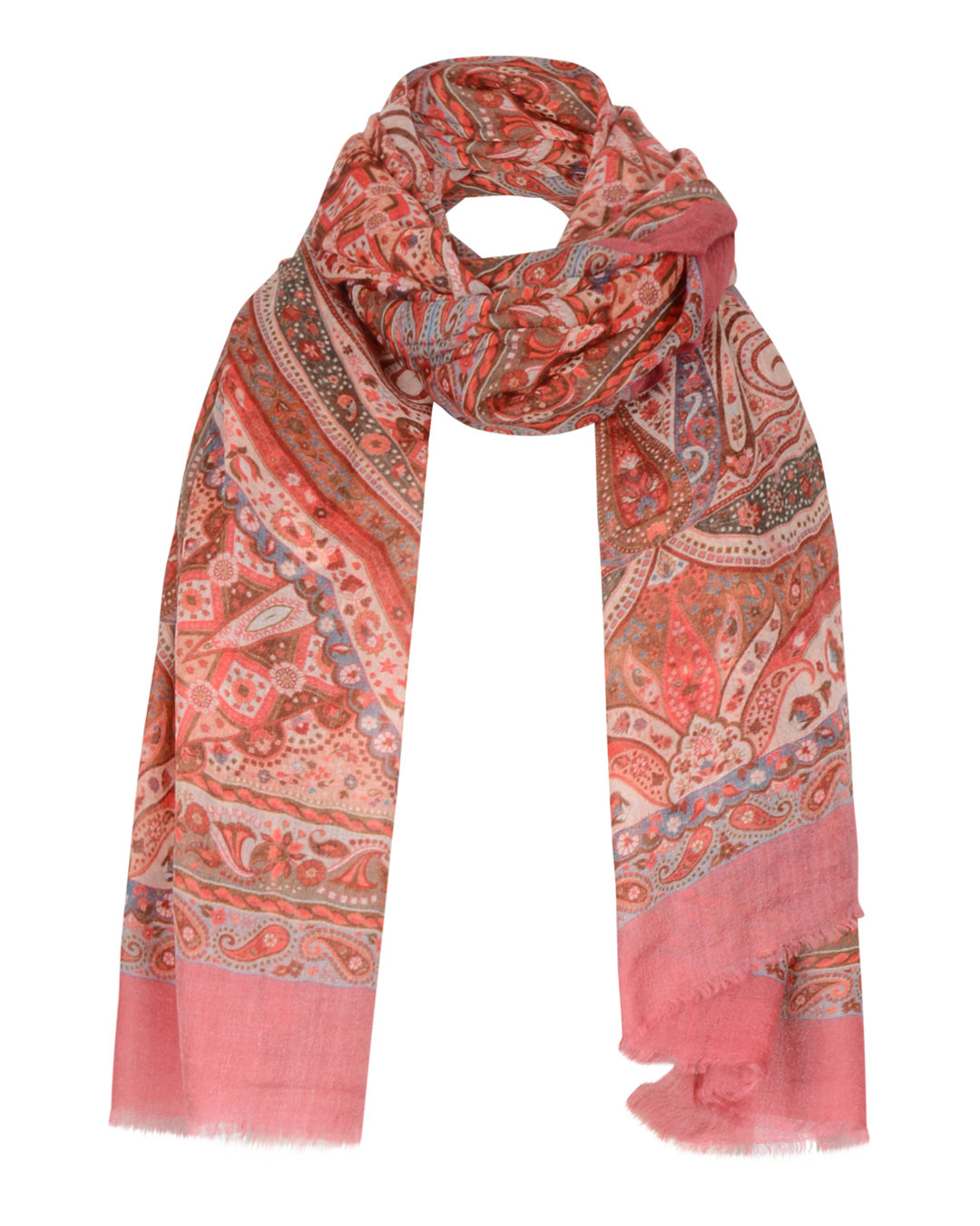 Ullsjal Azura mönstrad rosa - 3
