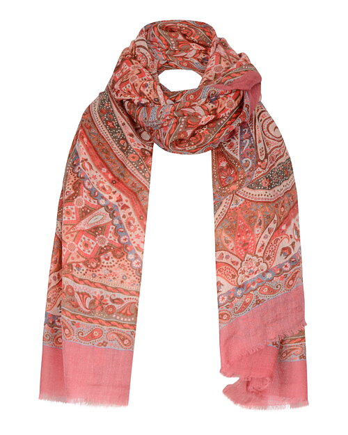 Ullsjal Azura mönstrad rosa - 3