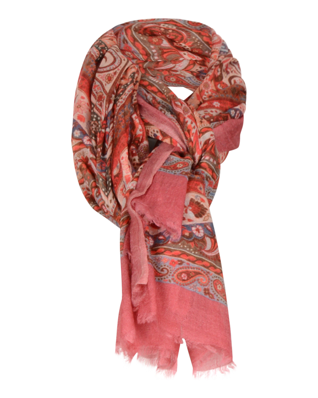 Ullsjal Azura mönstrad rosa - 4