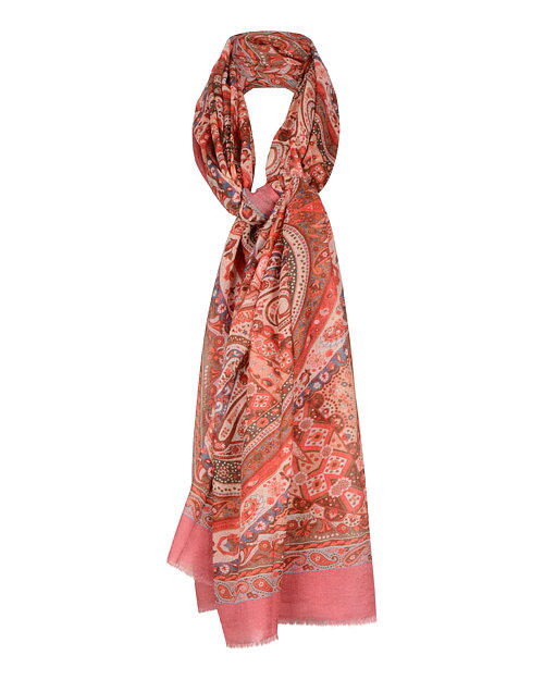 Ullsjal Azura mönstrad rosa - 5