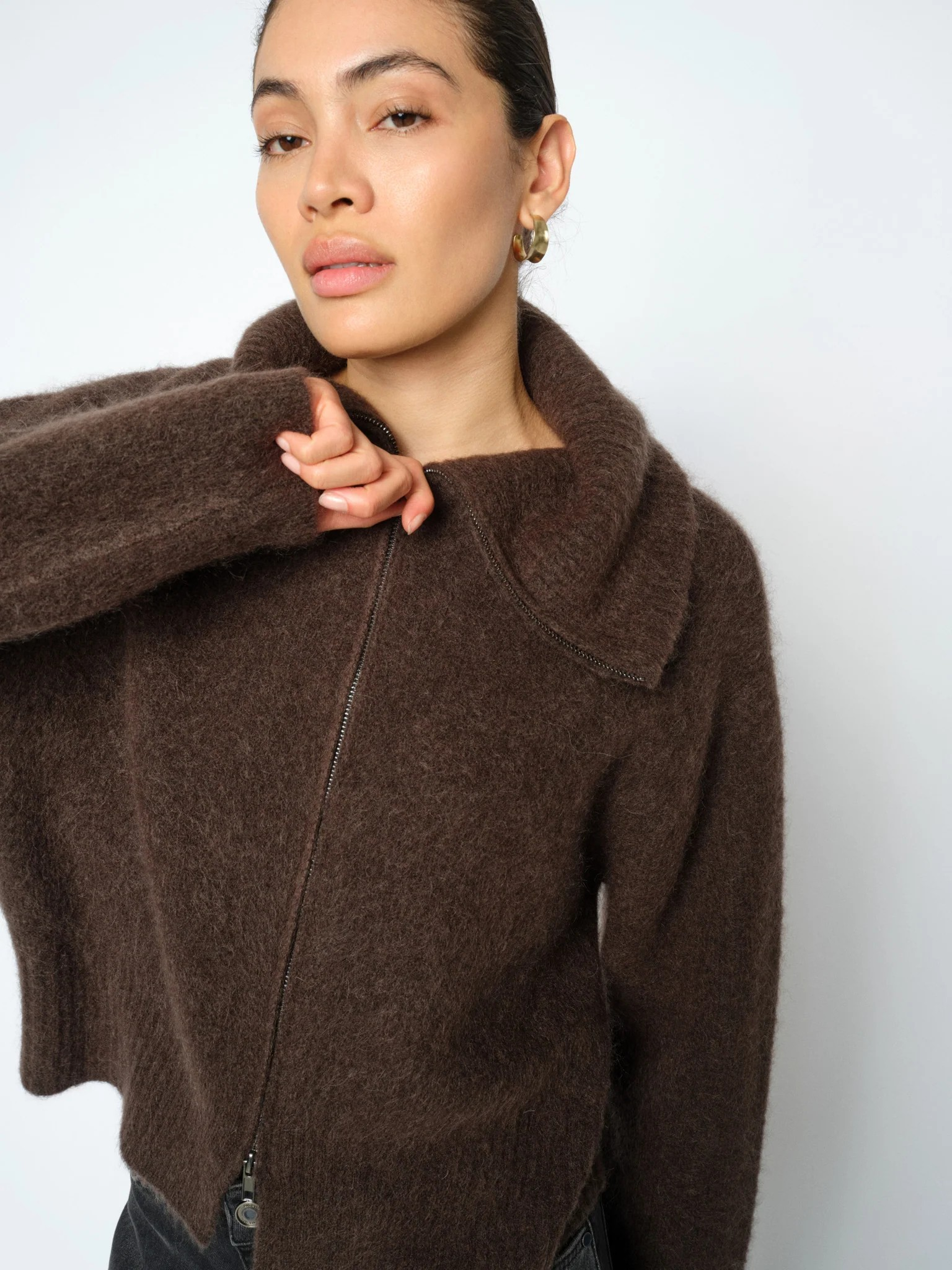 MMHulda Knit Zip Cardigan - Delicioso - Mos Mosh