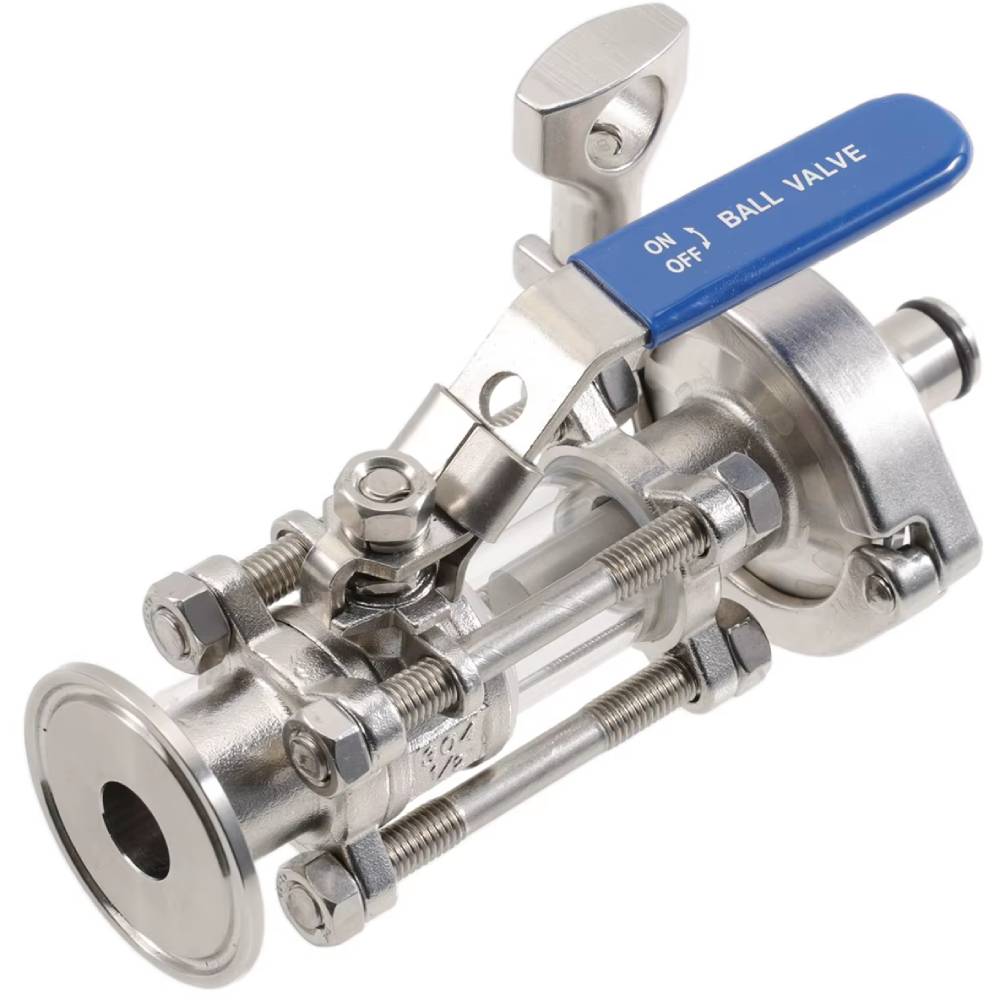 Diffusionssten 0,5μm med ventil och siktglas TC 1.5" - 3