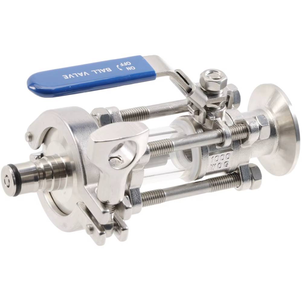 Diffusionssten 0,5μm med ventil och siktglas TC 1.5" - 4