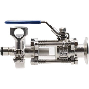 Diffusion Stone 0.5 μm with valve with sight glass - 1.5" TC