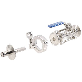 Diffusion Stone 0.5 μm with valve with sight glass - 1.5" TC
