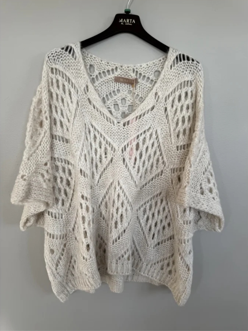 Marta- Stickad Nieve beige