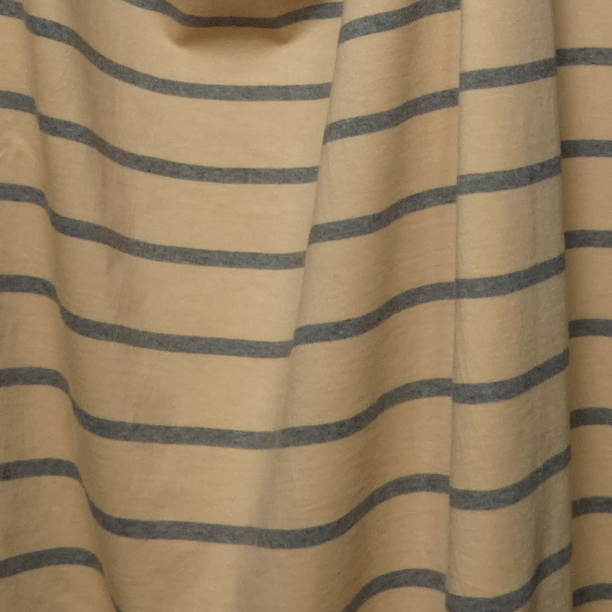 Single jersey bredrandig ljust beige denimblå - 2
