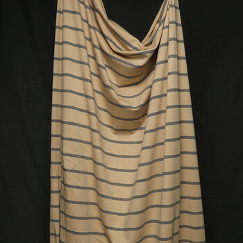 Single jersey bredrandig ljust beige denimblå