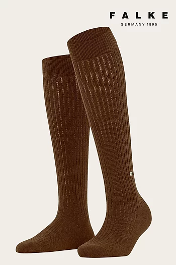 Ribbed Wool Knee-highs