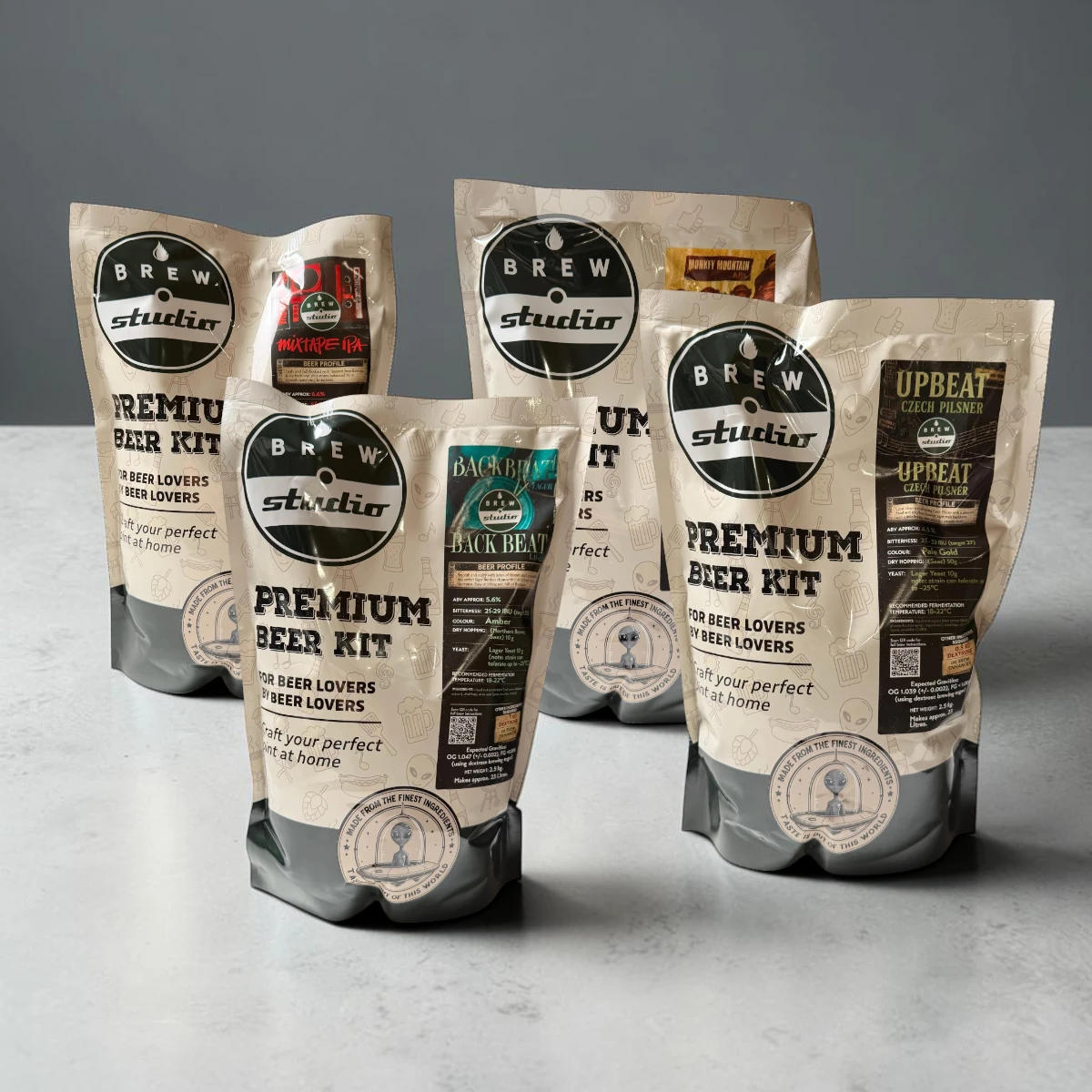 Brew Studio ølsætspakke – 4 premium-ølsæt