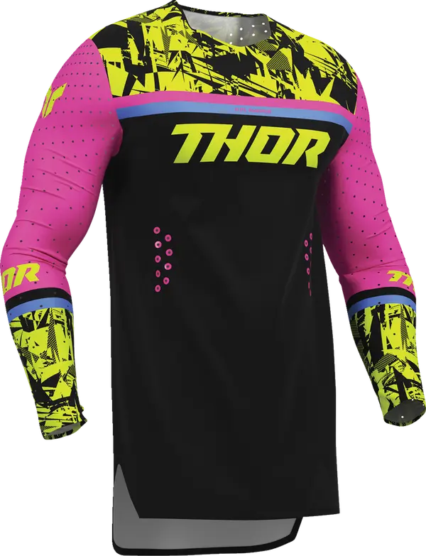 Maillot THOR Sportmode Punk'd, Noir/Fuchsia/Rose/Jaune