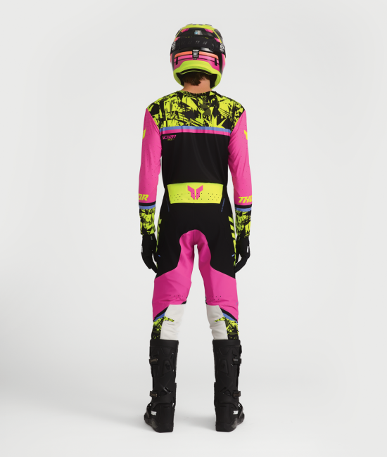 Maillot THOR Sportmode Punk'd, Noir/Fuchsia/Rose/Jaune - 3