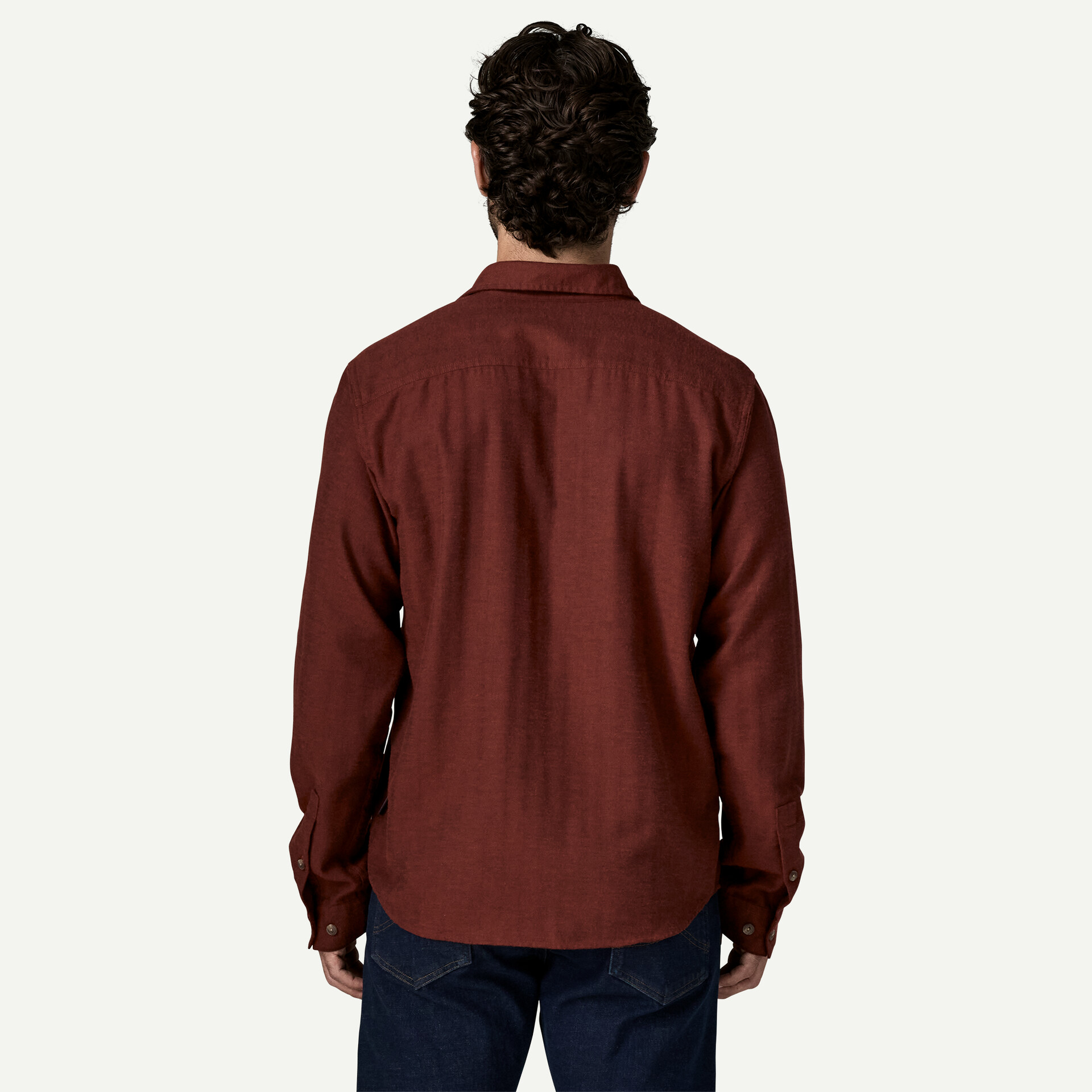 Patagonia M's L/S LW Fjord Flannel Shirt - Rusty Red - 4