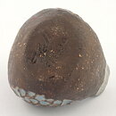 Bengt Wall (1960s) Brown Swelling  Bird with Relief Decor 6 cm (2)