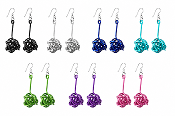 Earrings ball off thred
