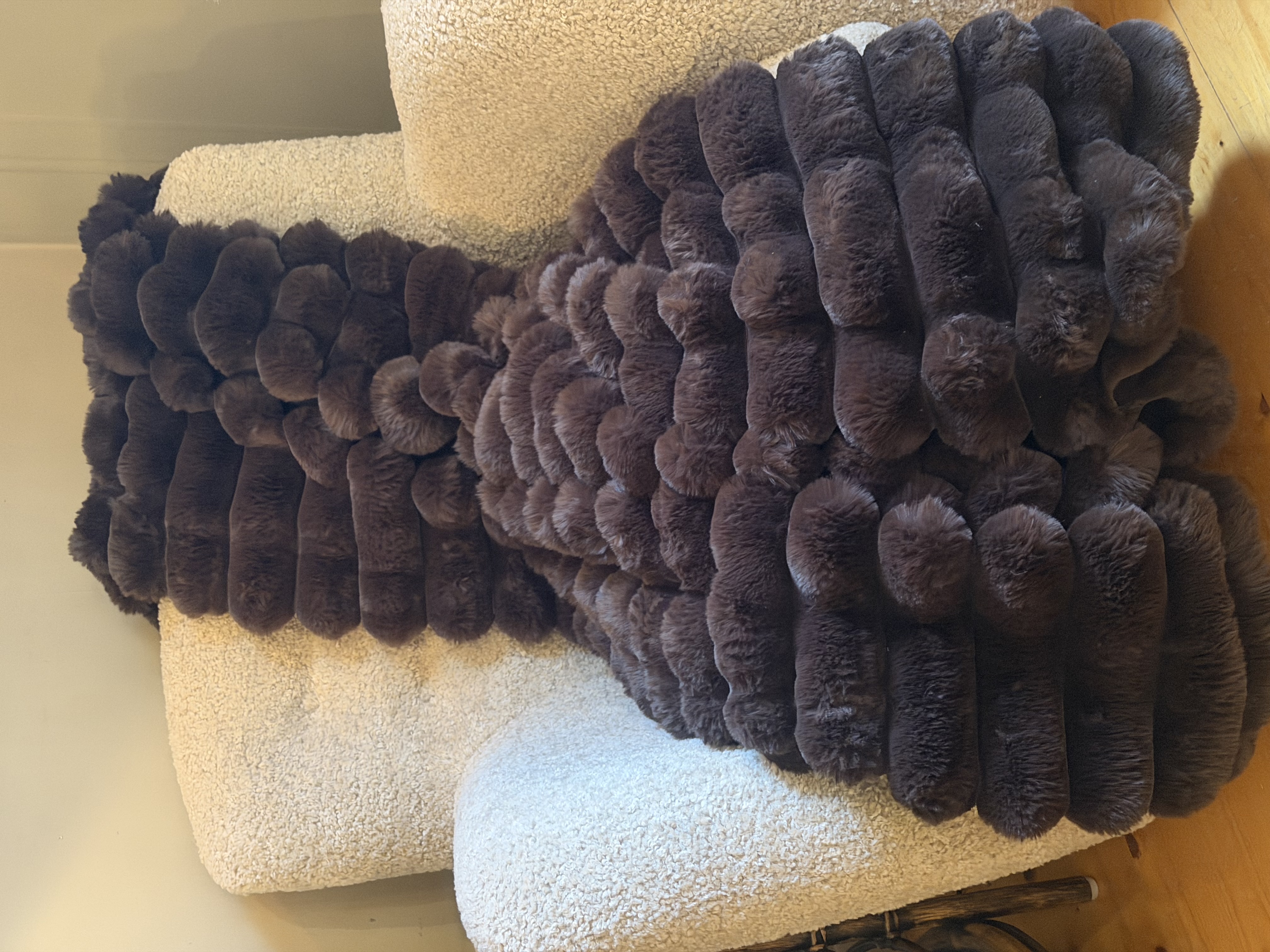 Liny blanket L - brown