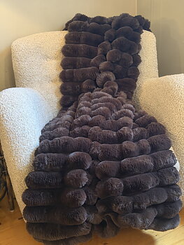 Liny blanket L - brown