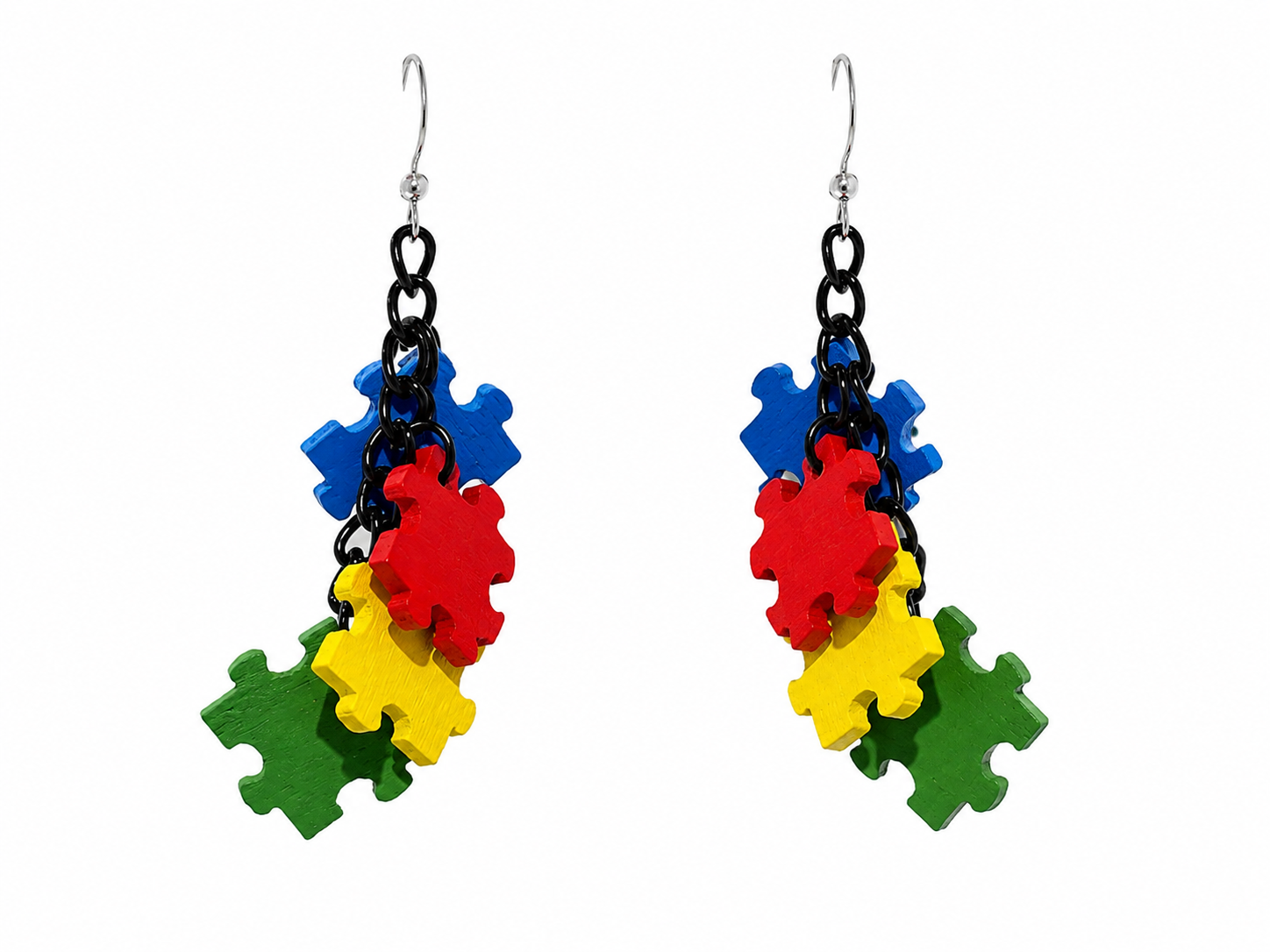 Earrings puzzle  multicolor