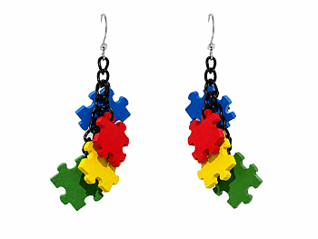 Earrings puzzle  multicolor