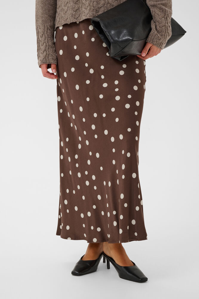 Culture Dotty Berna Skirt Brown/Whitecap Dot