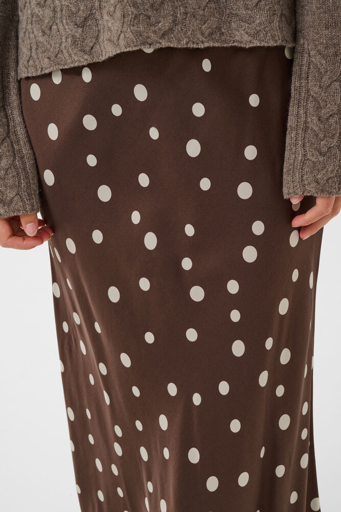 Culture Dotty Berna Skirt Brown/Whitecap Dot - 4