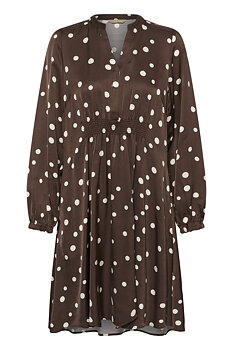 Culture Dotty Berna Dress Brown/Whitecap