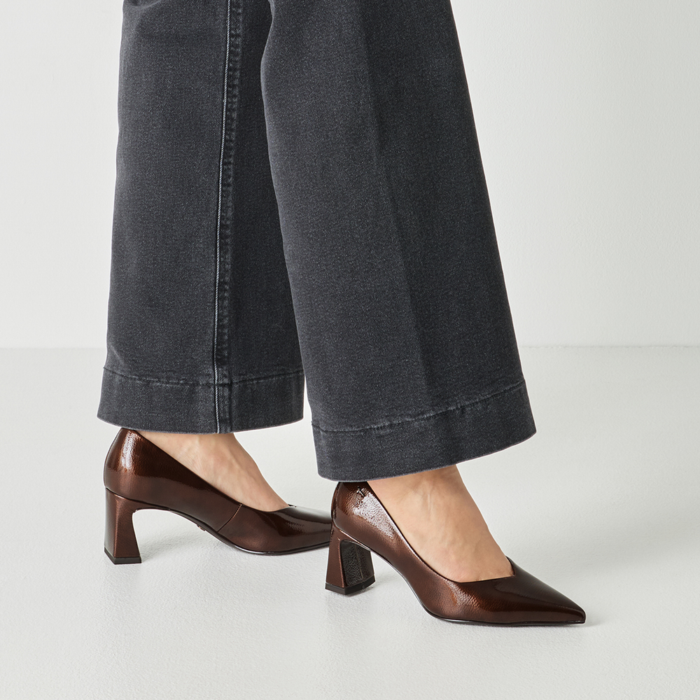 Tamaris Pumps Brown Patent - 4