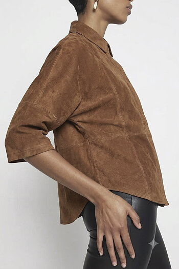 Depeche - Tenna Dep Mocca Shirt Wood