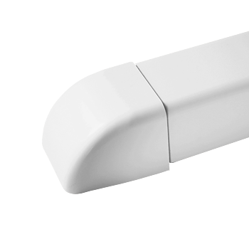 Ändlock för 80x60 mm Kanal, Vit. Förpackning med 9 stycken