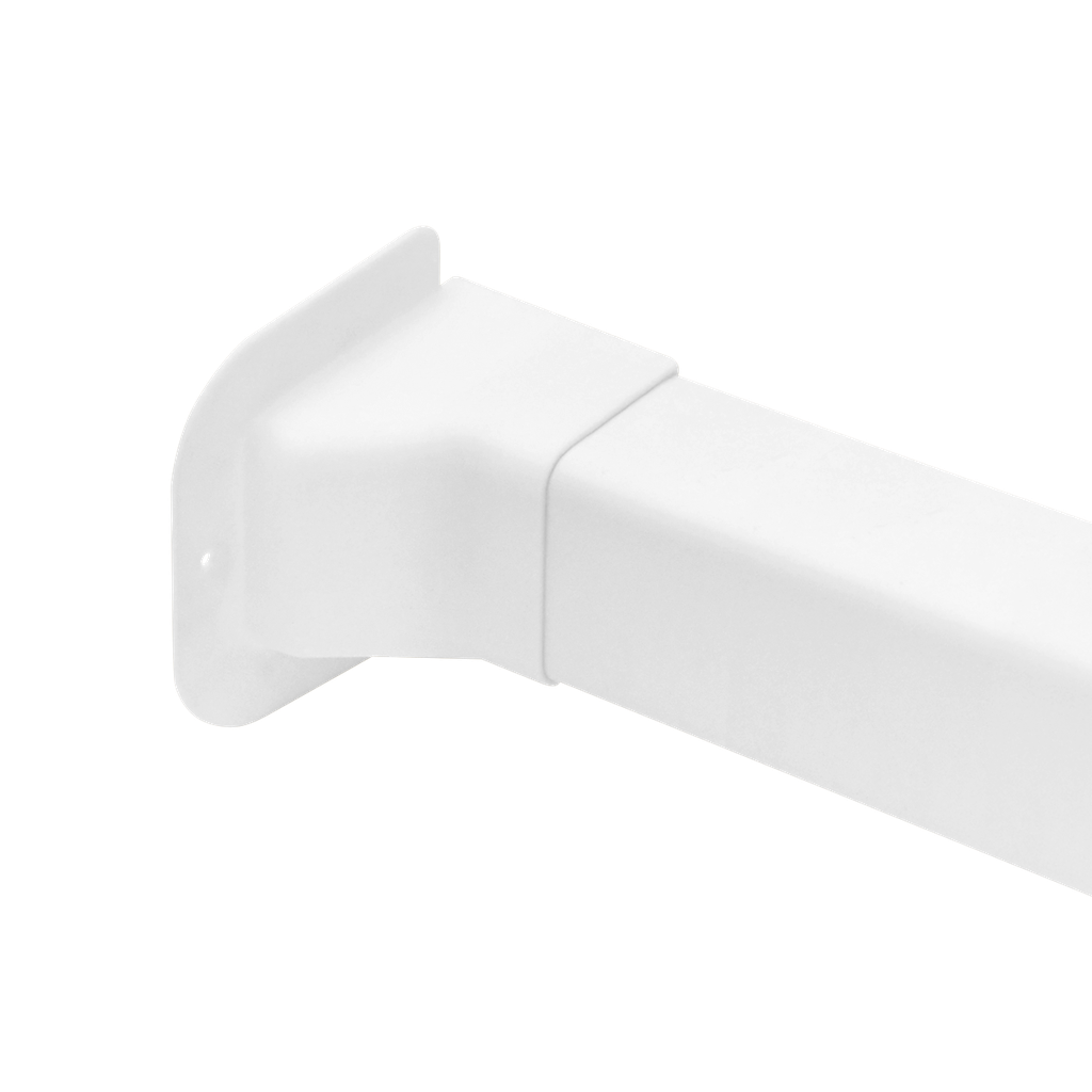 Väggkoppling för 80x60 mm Kanal, Vit. Förpackning med 6 stycken