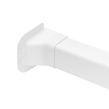 Väggkoppling för 80x60 mm Kanal, Vit. Förpackning med 6 stycken