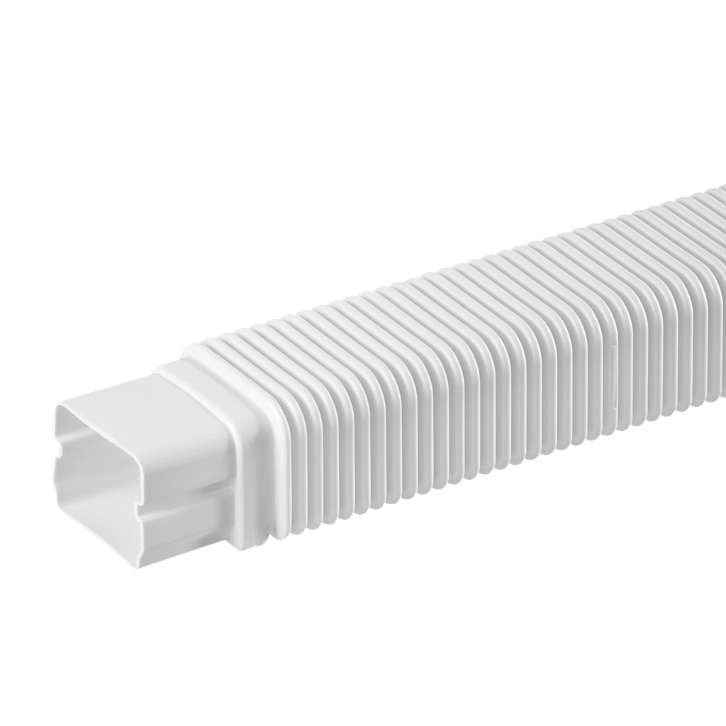 Flexibel Skarv (590 mm) för Kanal 80x60 mm, Vit. Förpackning med 4 stycken
