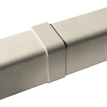 Skarvstycke för 80x60 mm kanal, elfenben. Förpackning med 30 stycken