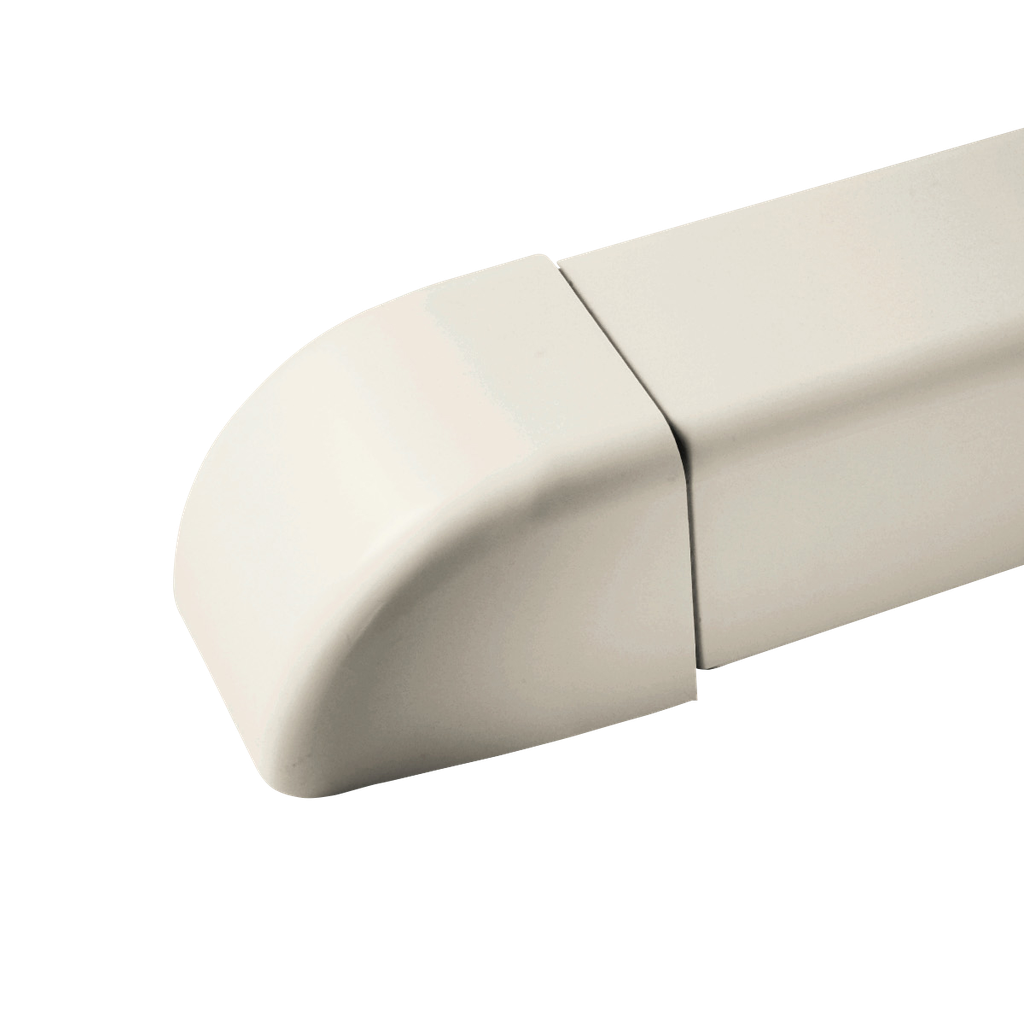 Ändlock för 80x60 mm kanal, elfenbensvit. Förpackning med 9 stycken