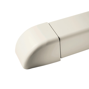 Ändlock för 80x60 mm kanal, elfenbensvit. Förpackning med 9 stycken